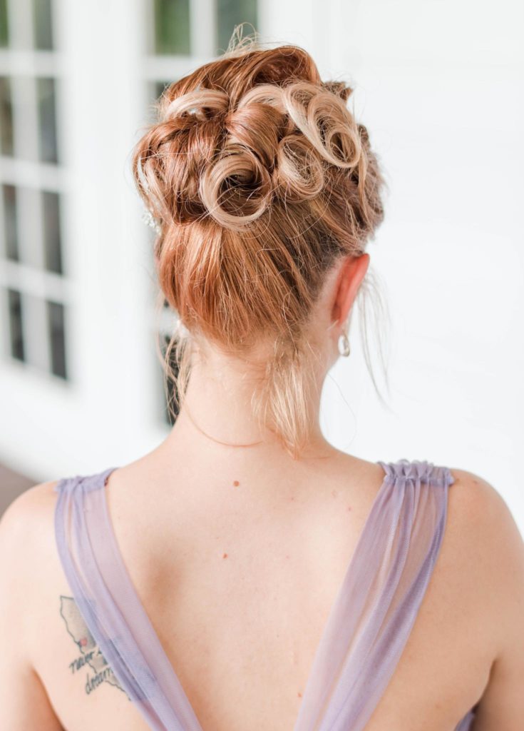 up do bridal party hairstyle